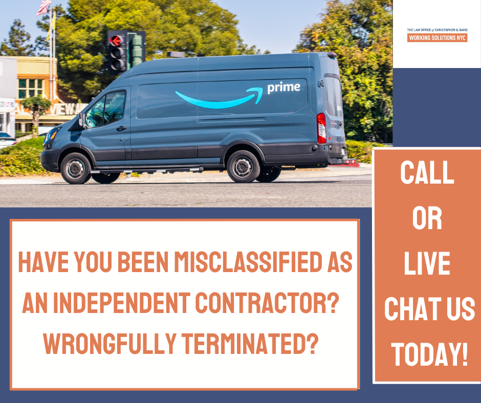 Misclassification - independent contractor vs an employee in New York NY